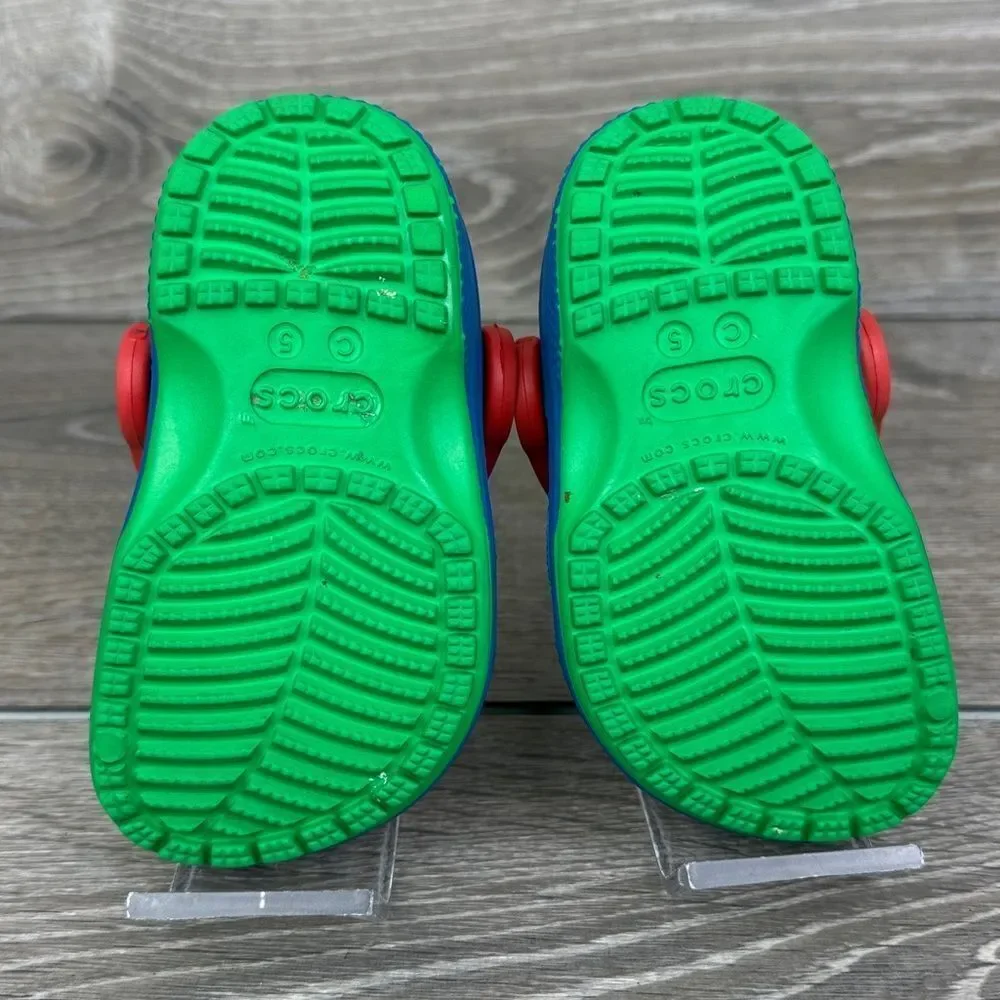 Crocs Classic Iconic Comfort PJ Masks Toddler Boy Sz 5 Blue Slip On Clog Sandals